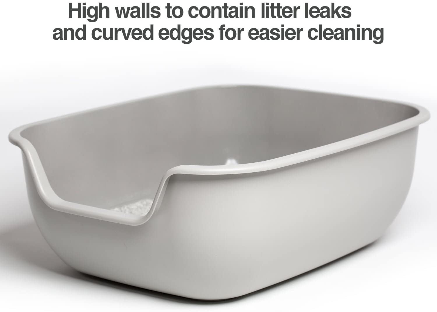 BetterBox Non-Stick Large Litter Box β Pet-Safe Coating, Easy-Clean Open Top, Durable ABS Plastic